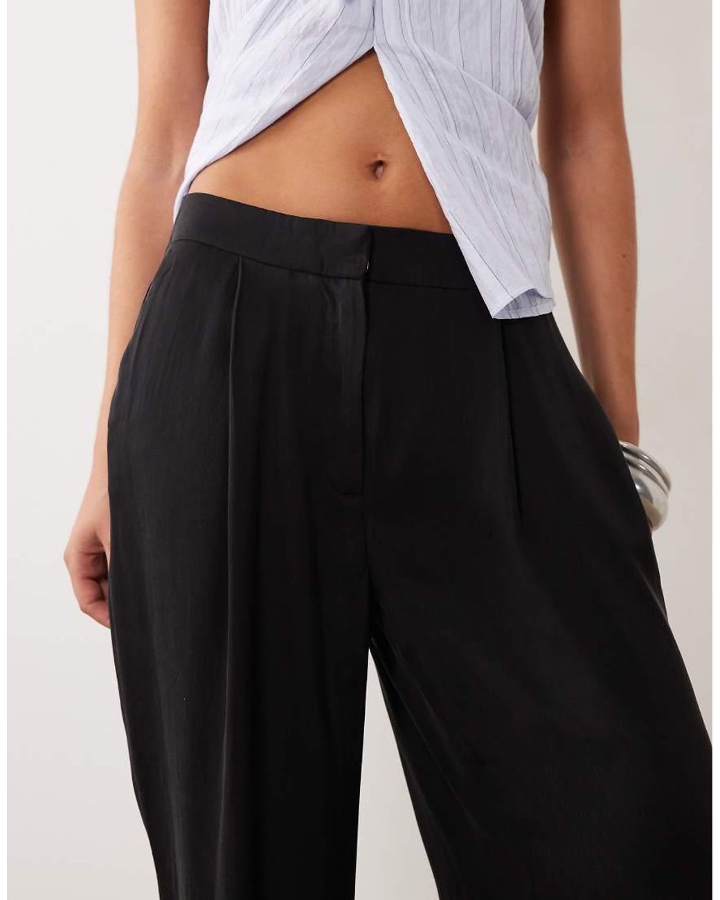 Mango Black Cuffed Trouser