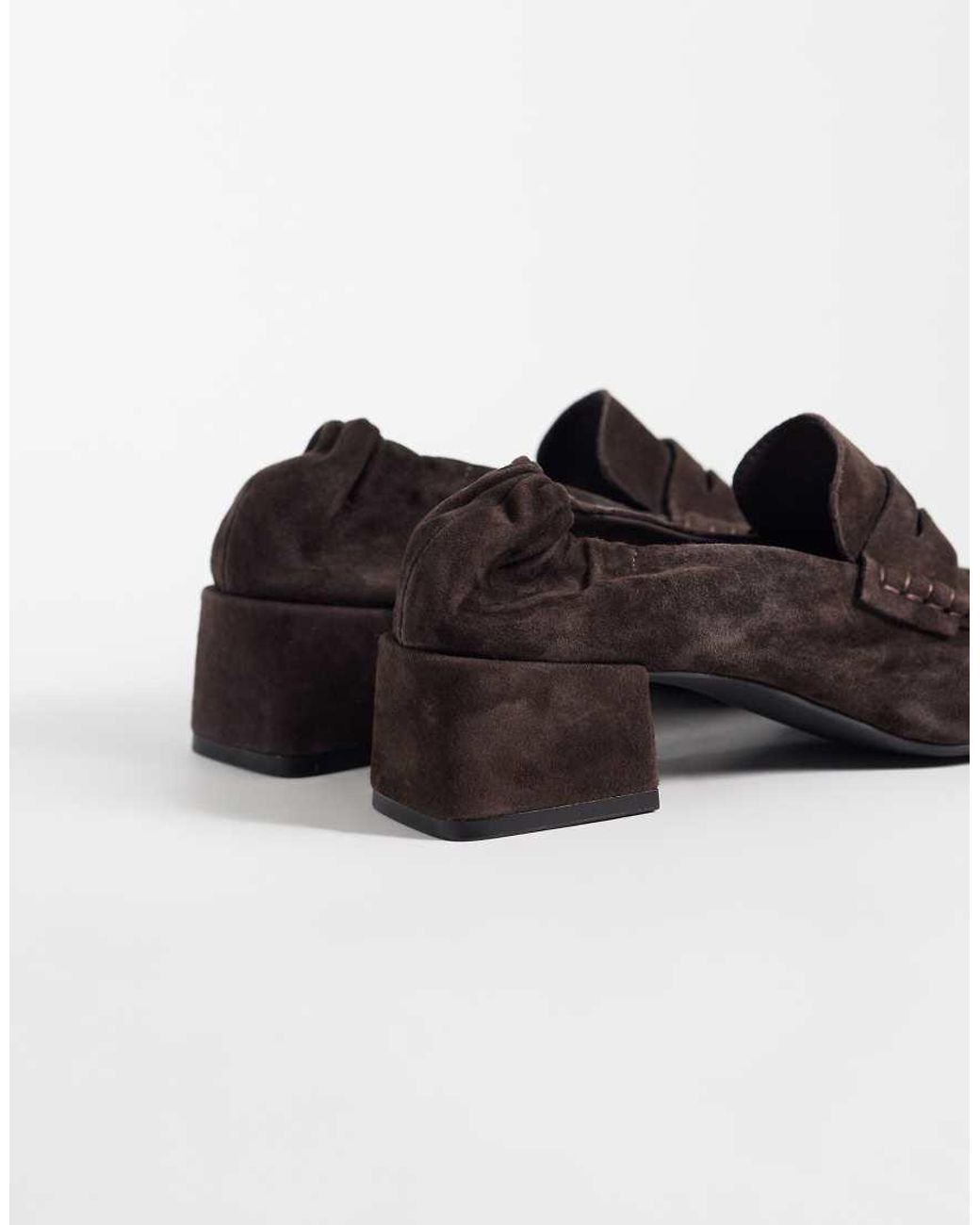 Steve Madden Brown Estee Heeled Square Toe Loafers