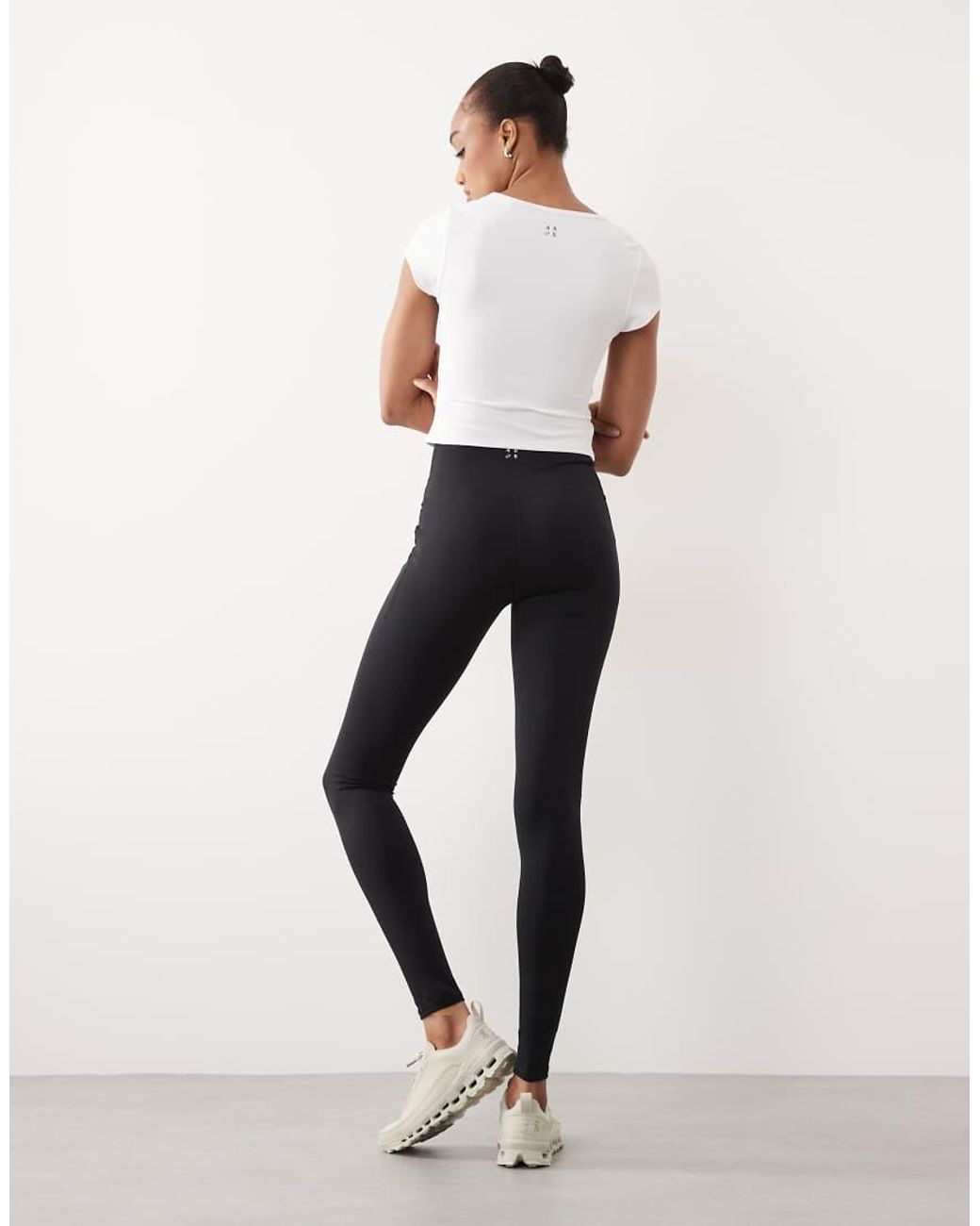4505 Black Tall Active Waist Snatching High Rise Gym Legging