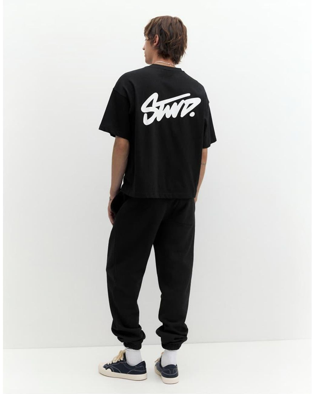 Pull&Bear Black Stwd joggers for men