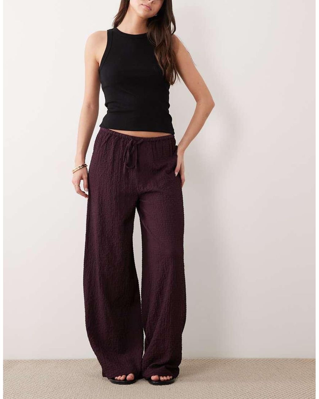 Wednesday's Girl Purple Wide Leg Trousers