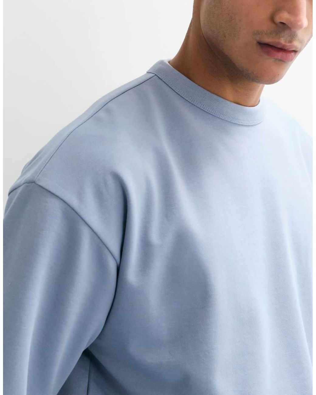ASOS Blue Breathemaxtm Heavyweight Oversized Half Sleeve T-shirt for men