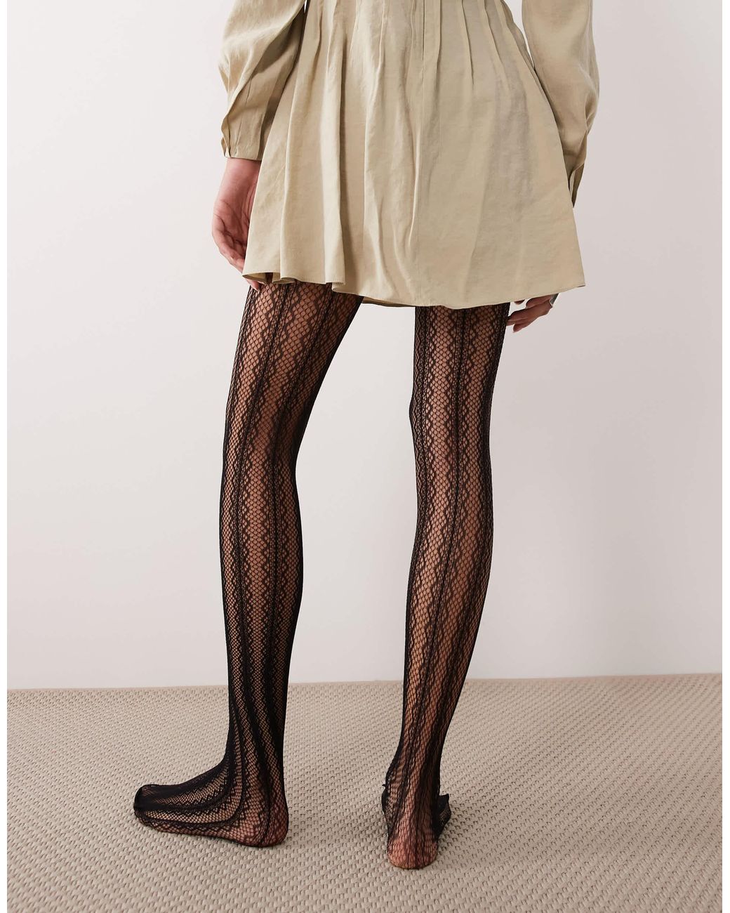 ASOS Natural Pattern Net Tights