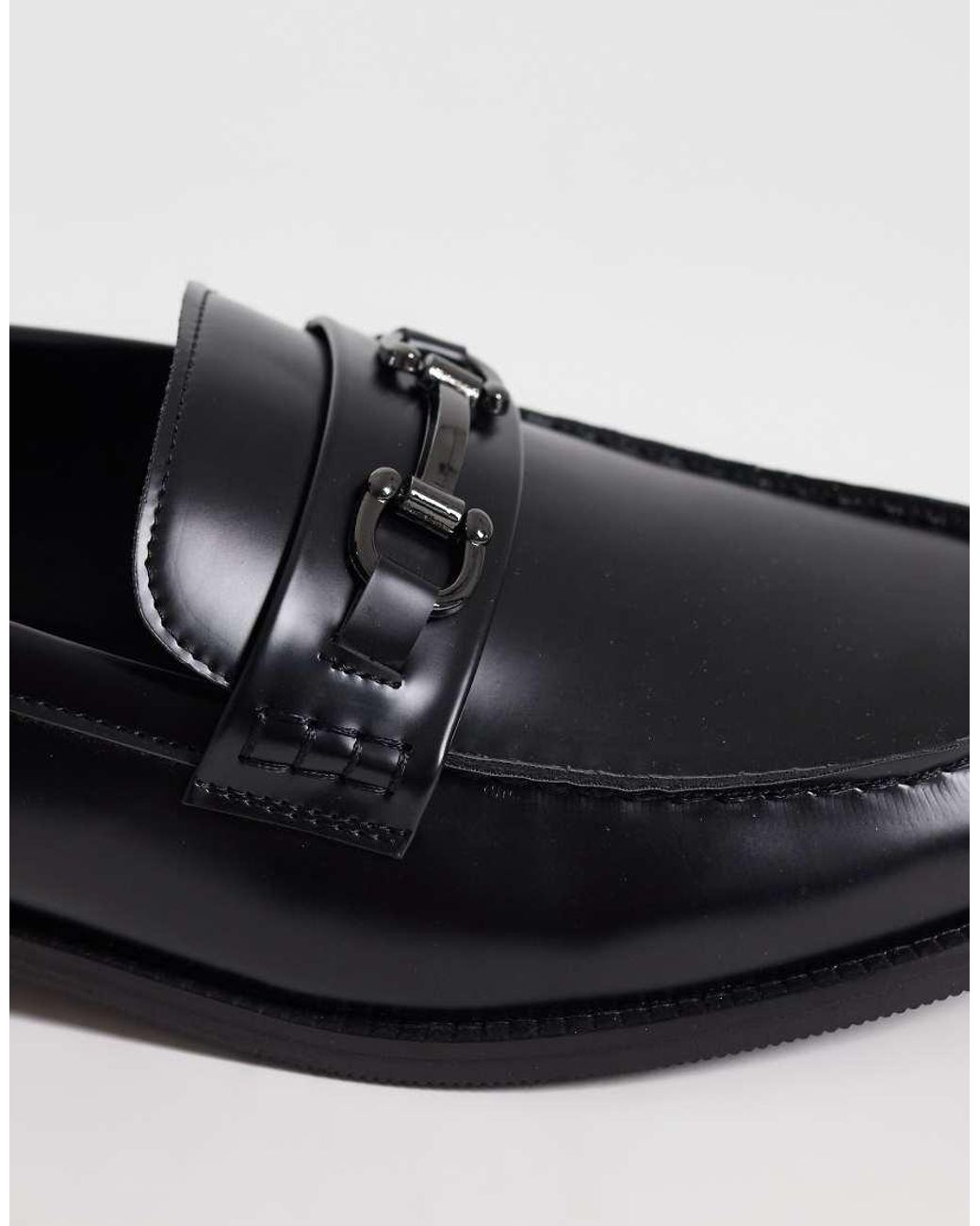 SEQWL Black Hero Saddle Trim Loafers for men