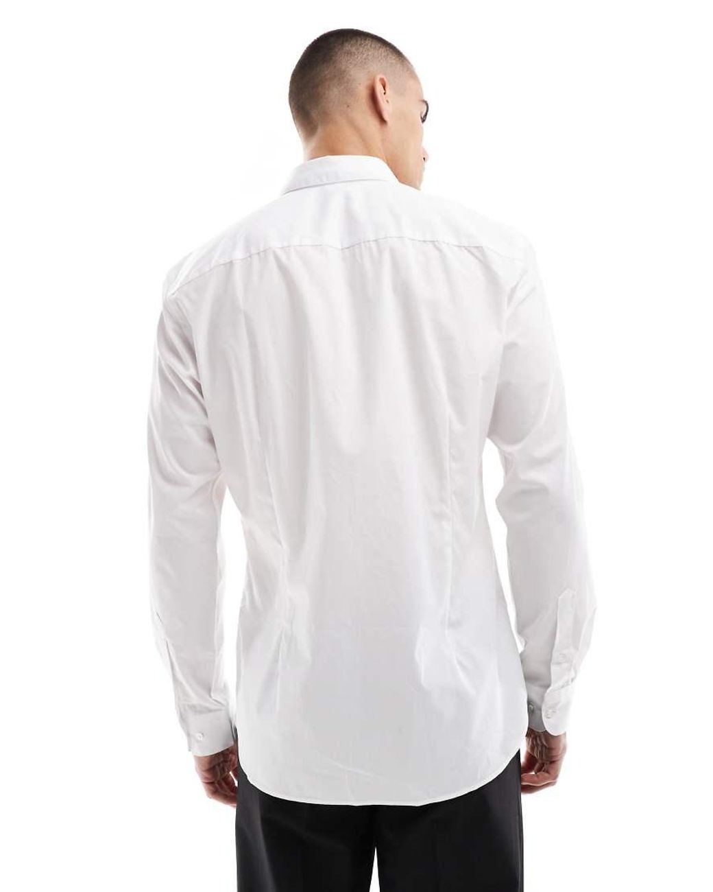Jack & Jones White Slim Fit Smart Shirt for men