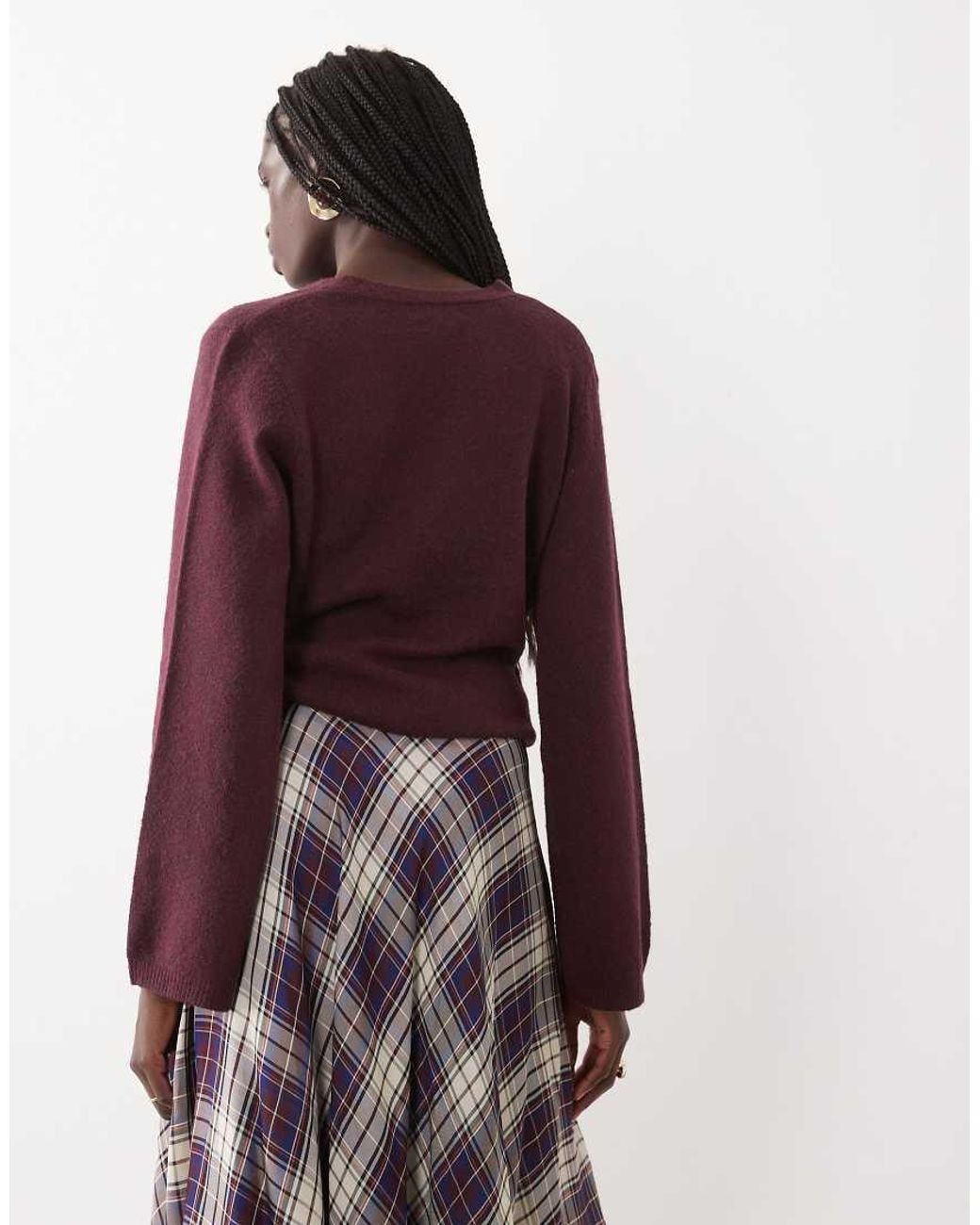 Jdy Red Wrap Knit Cardigan