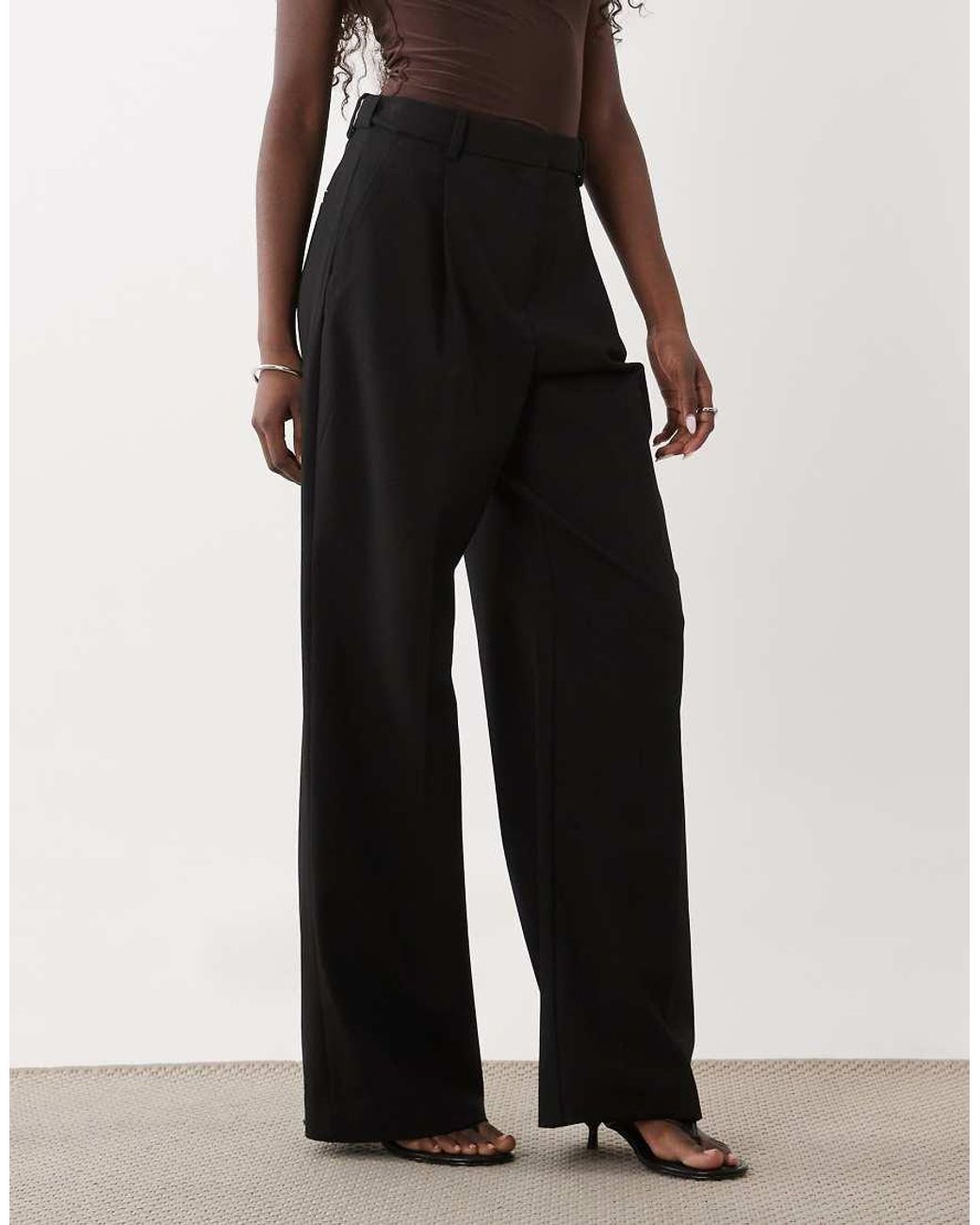 Mango Rechte Broek in het Black
