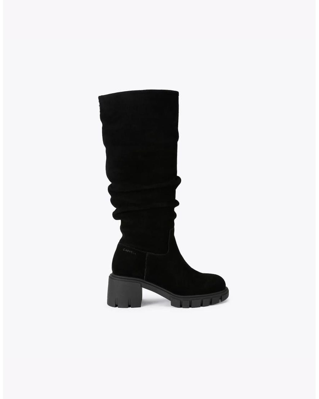 Carvela Kurt Geiger Black Ignite Slouch Knee Boots