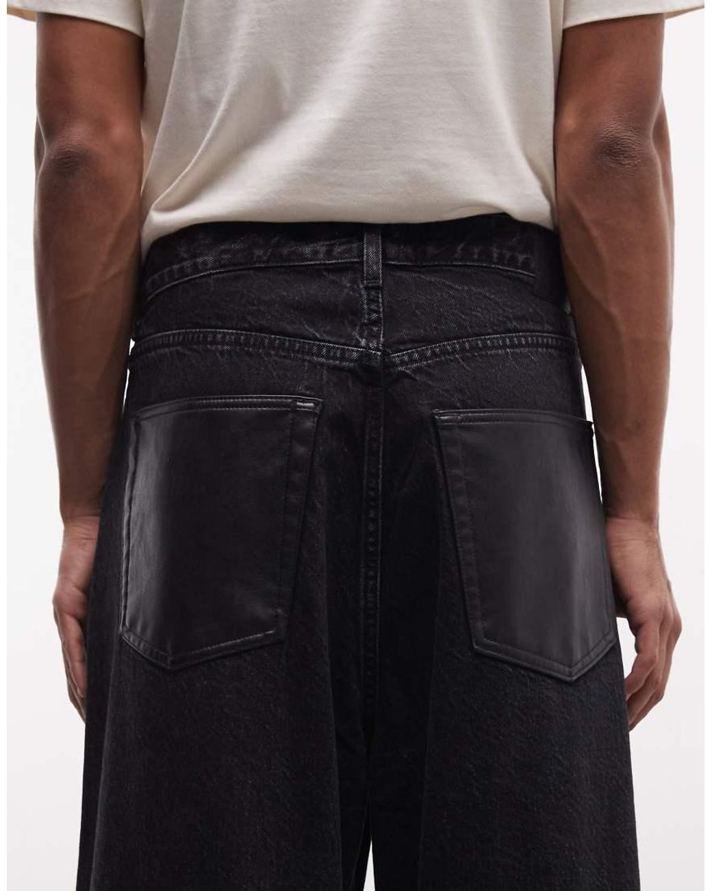 Weekday White Astro Pu Back Pocket Jeans