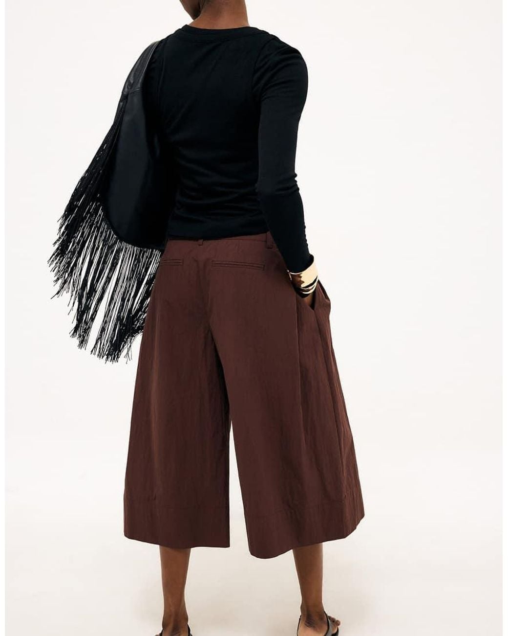 NA-KD Brown Low Waist Oversized Long Shorts