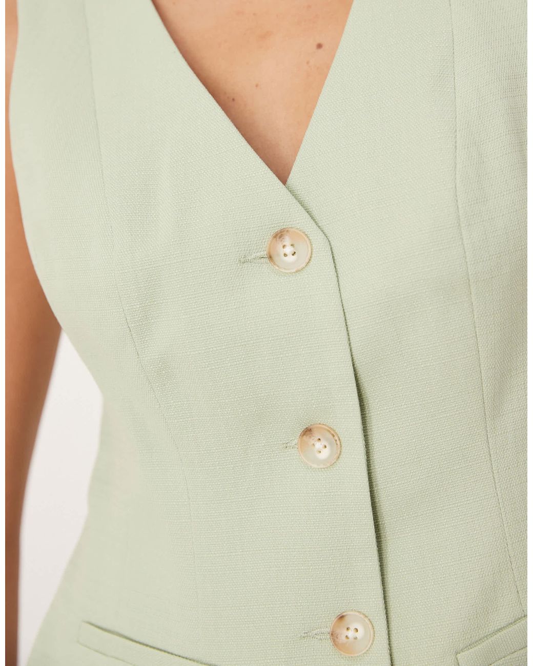 ASOS Green Peplum Vest
