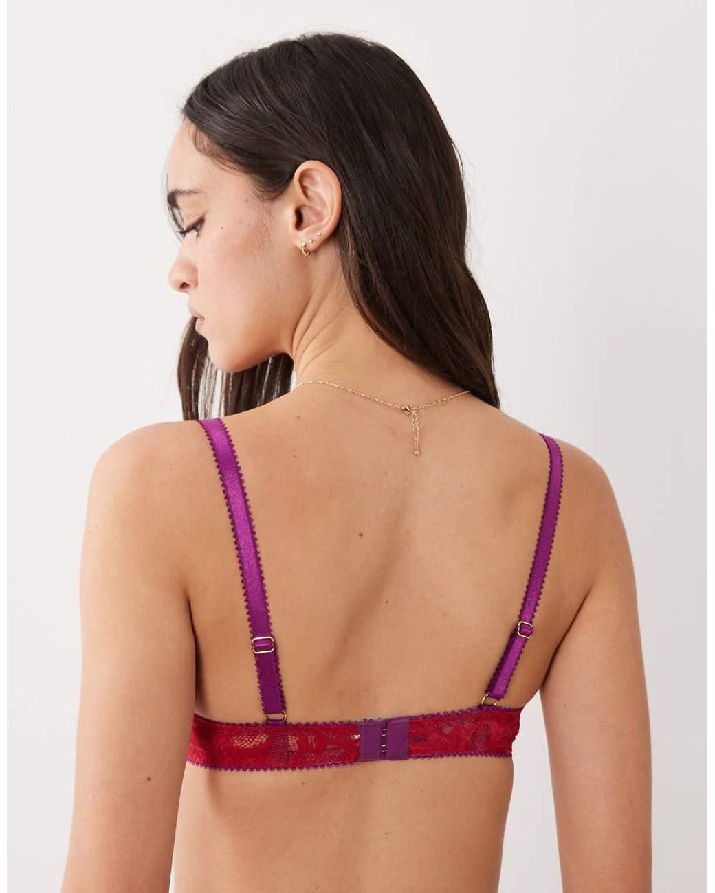Dora Larsen Red Ruben All Over Lace Underwi Bra