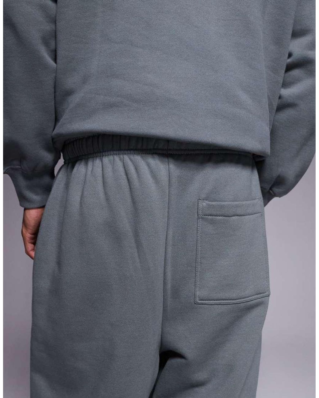 ASOS Gray Premium Heavyweight Oversized jogger for men