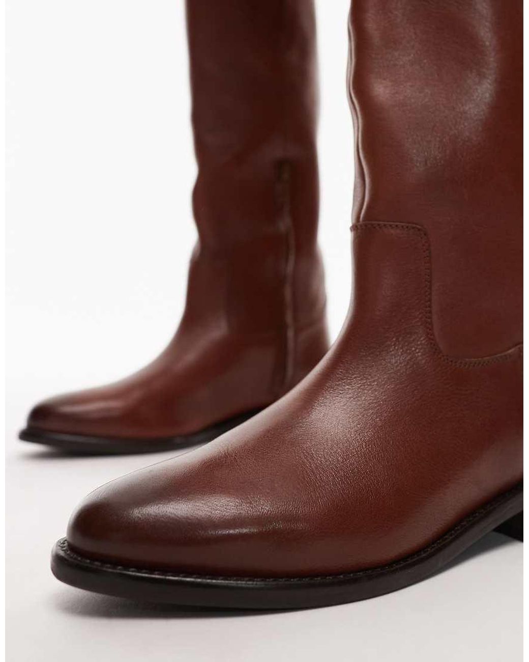Bronx Brown Fe-Lise Buckle Detail Riding Boot