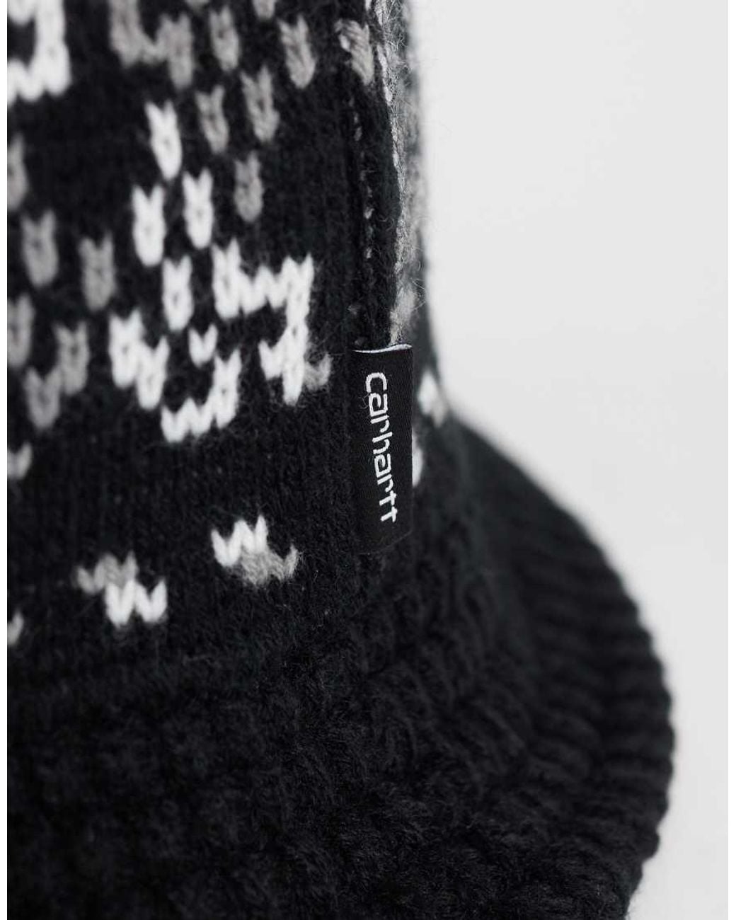 Carhartt Black Bricky Man Knitted Bucket Hat