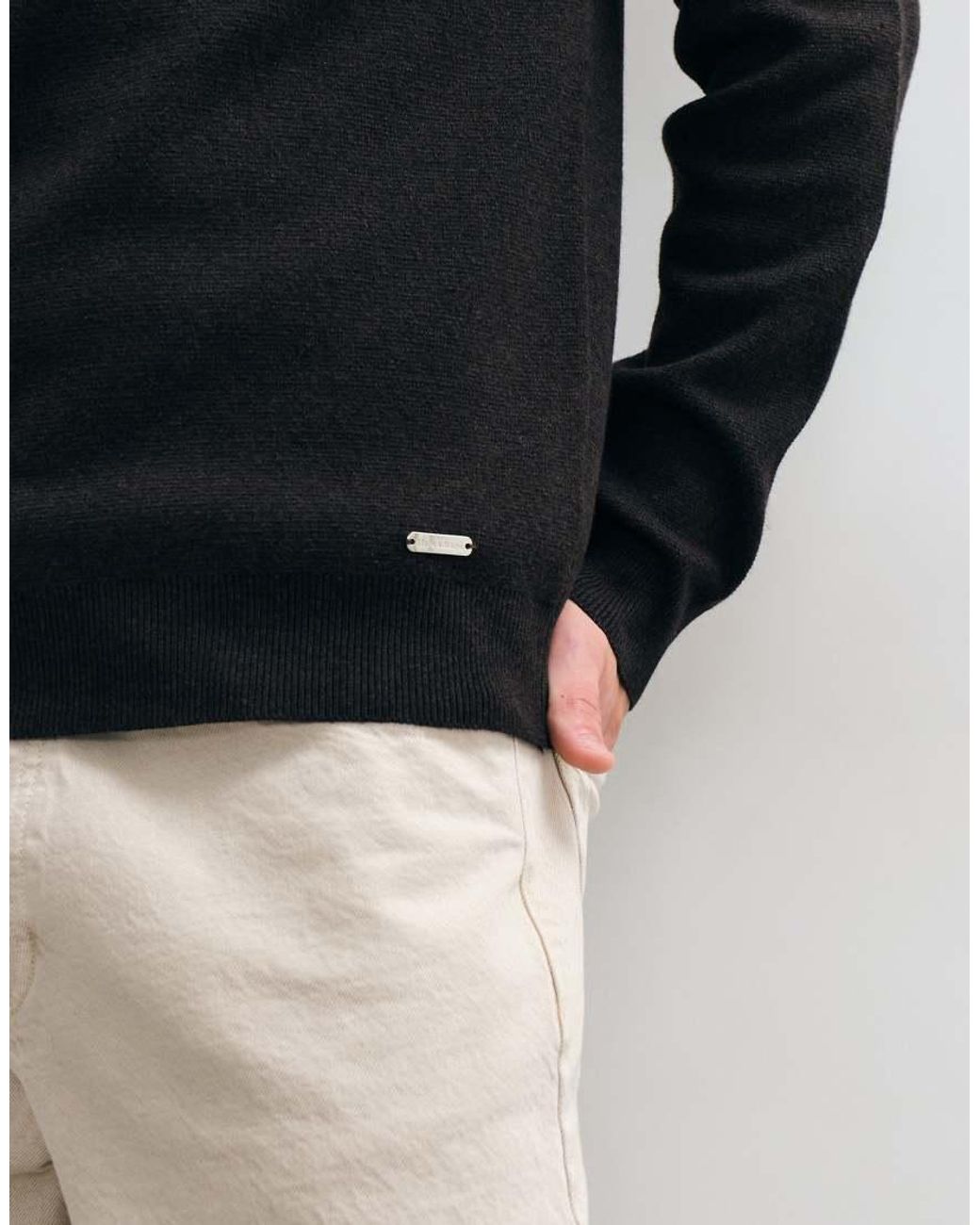 Threadbare Blue Classic 1/4 Zip Sweatshirt for men