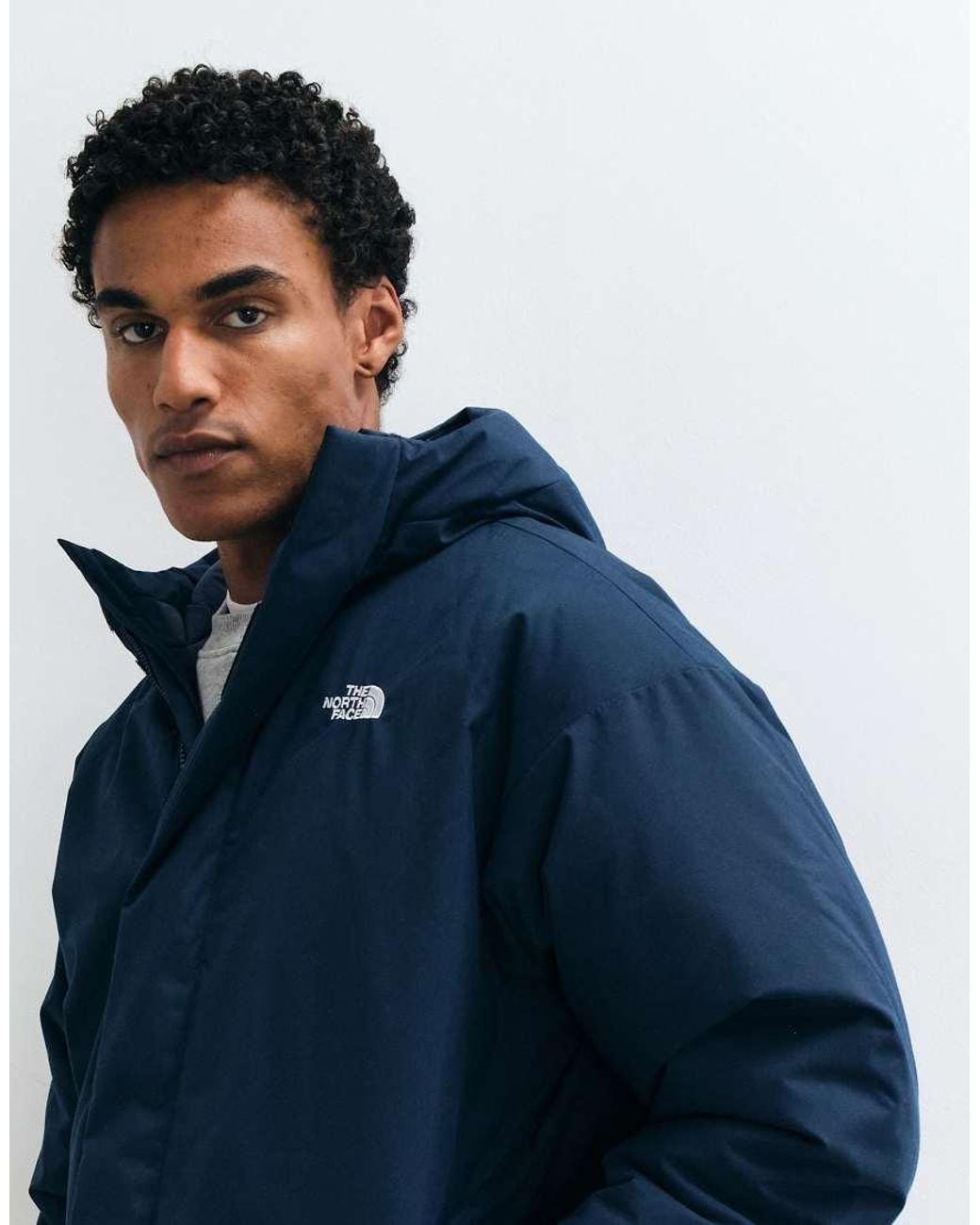 The North Face Blue Oversized Puffer Jacket for men