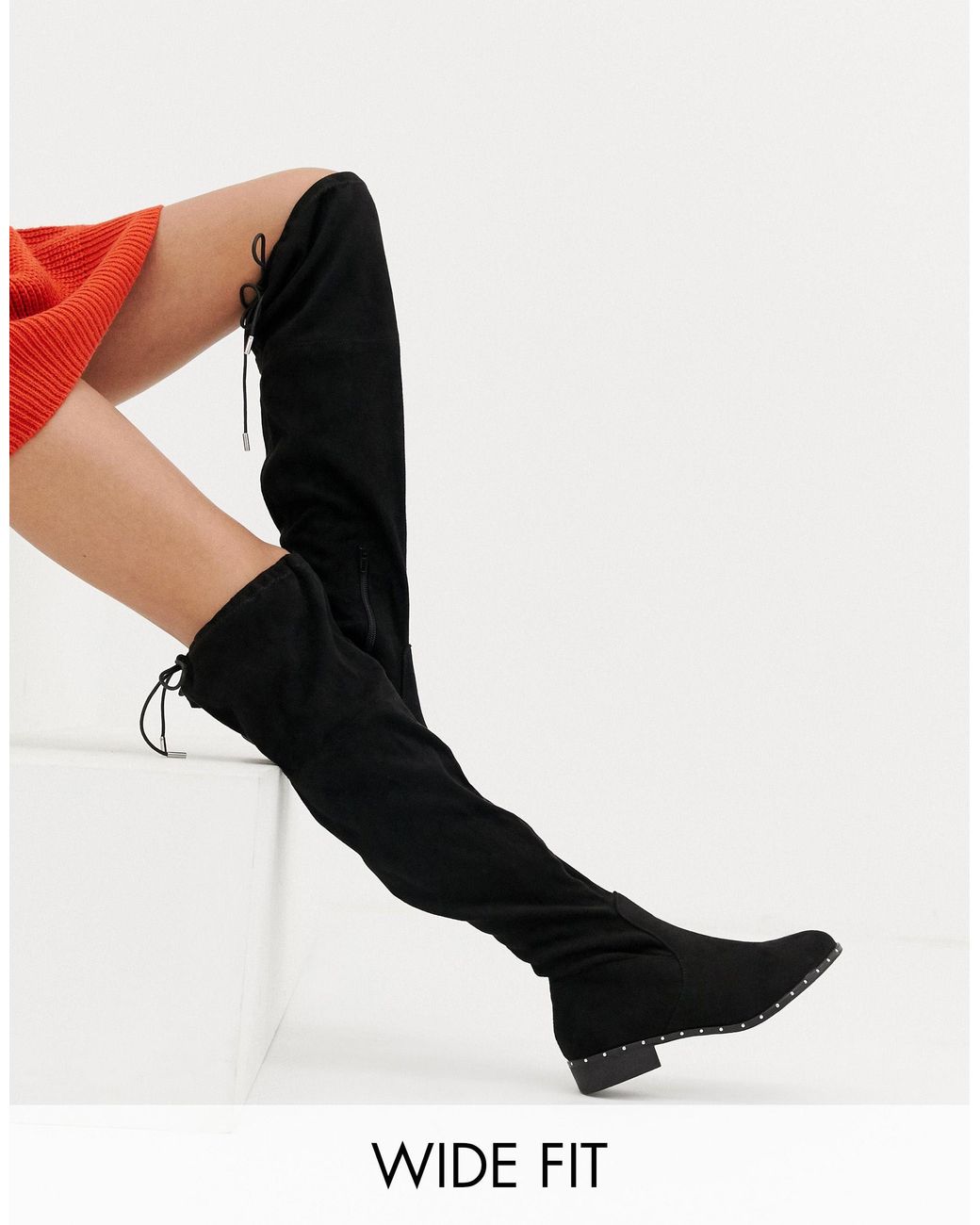 wide fit knee high boots new look