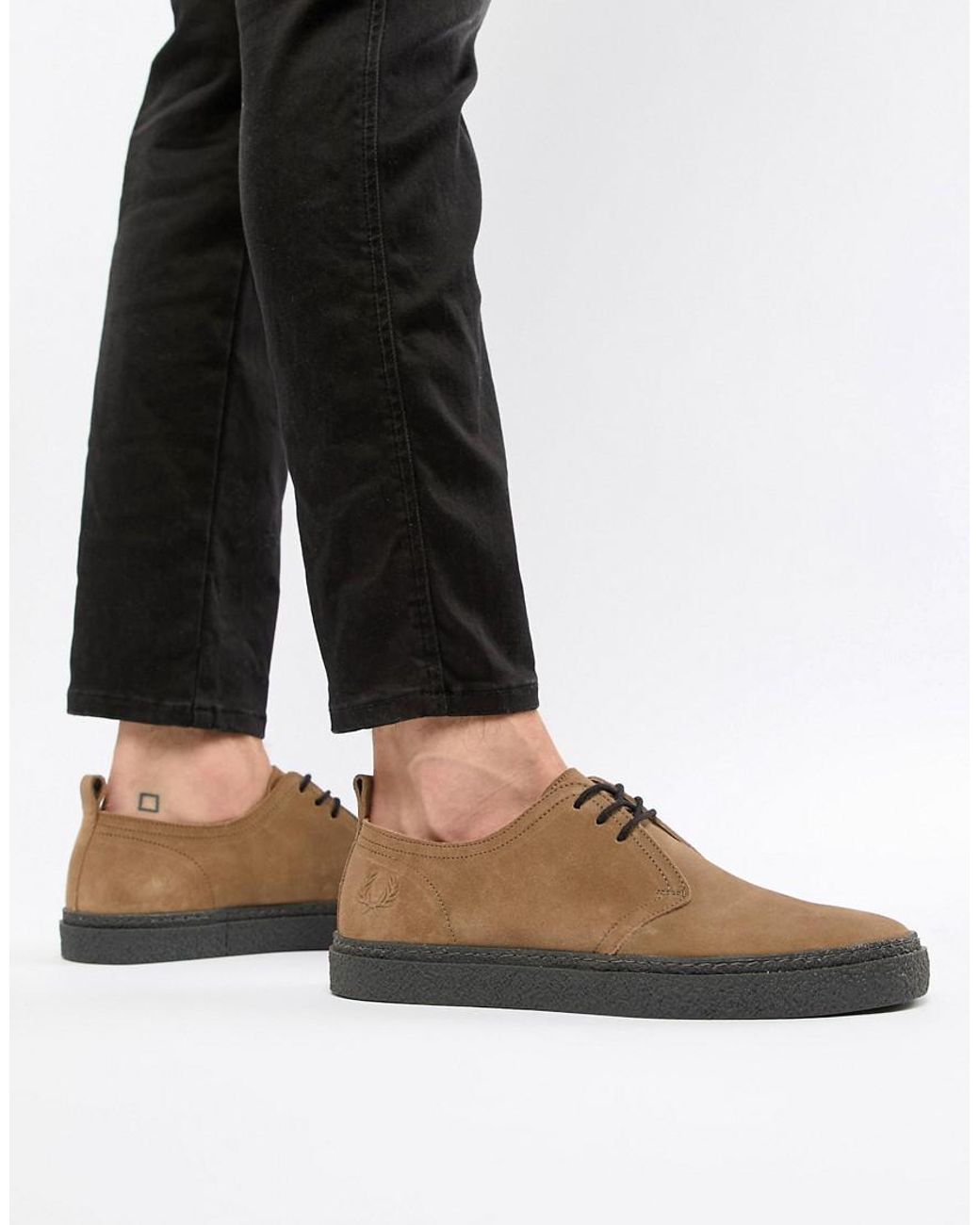 Fred Perry Linden Low Suede Shoes In Tan in Brown for Men | Lyst UK