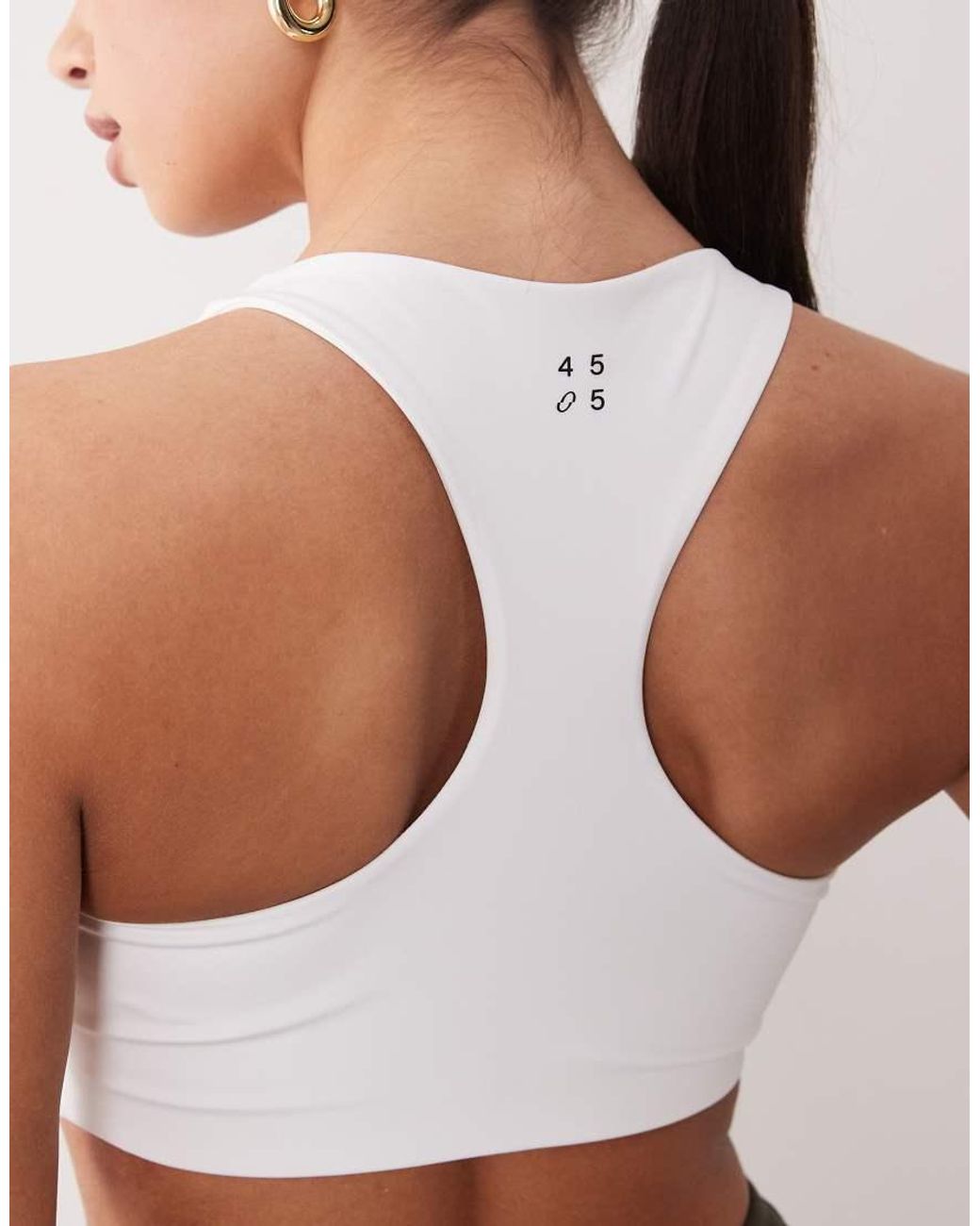 4505 Gray Active Push Up Medium Support Sports Bra