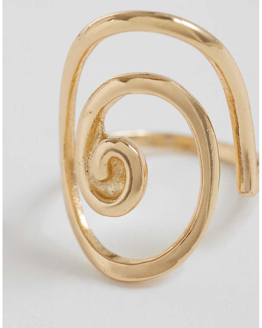 ASOS White Ring With Swirl Design