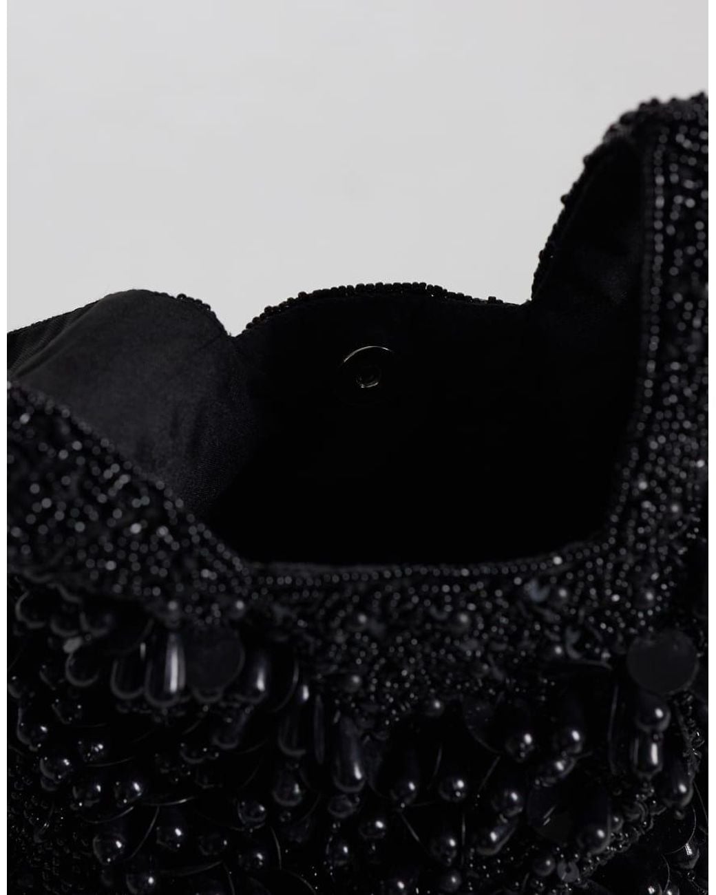 ASOS Black Asos Desing Loop Through Embellished Clutch Bag