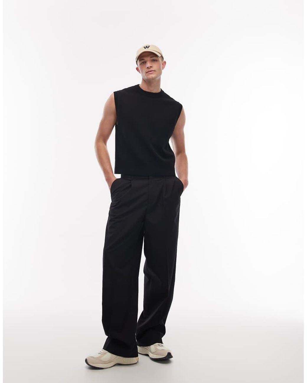 Pantalones De Sastre Negros De Corte Suelto Uno De Weekday de hombre de color Blue