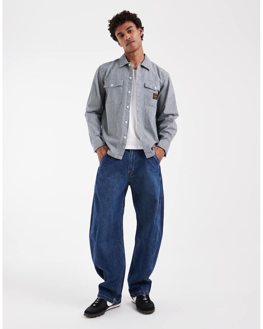 Camicia Workwear A Righe Con Tasca di Levi's in Blue da Uomo