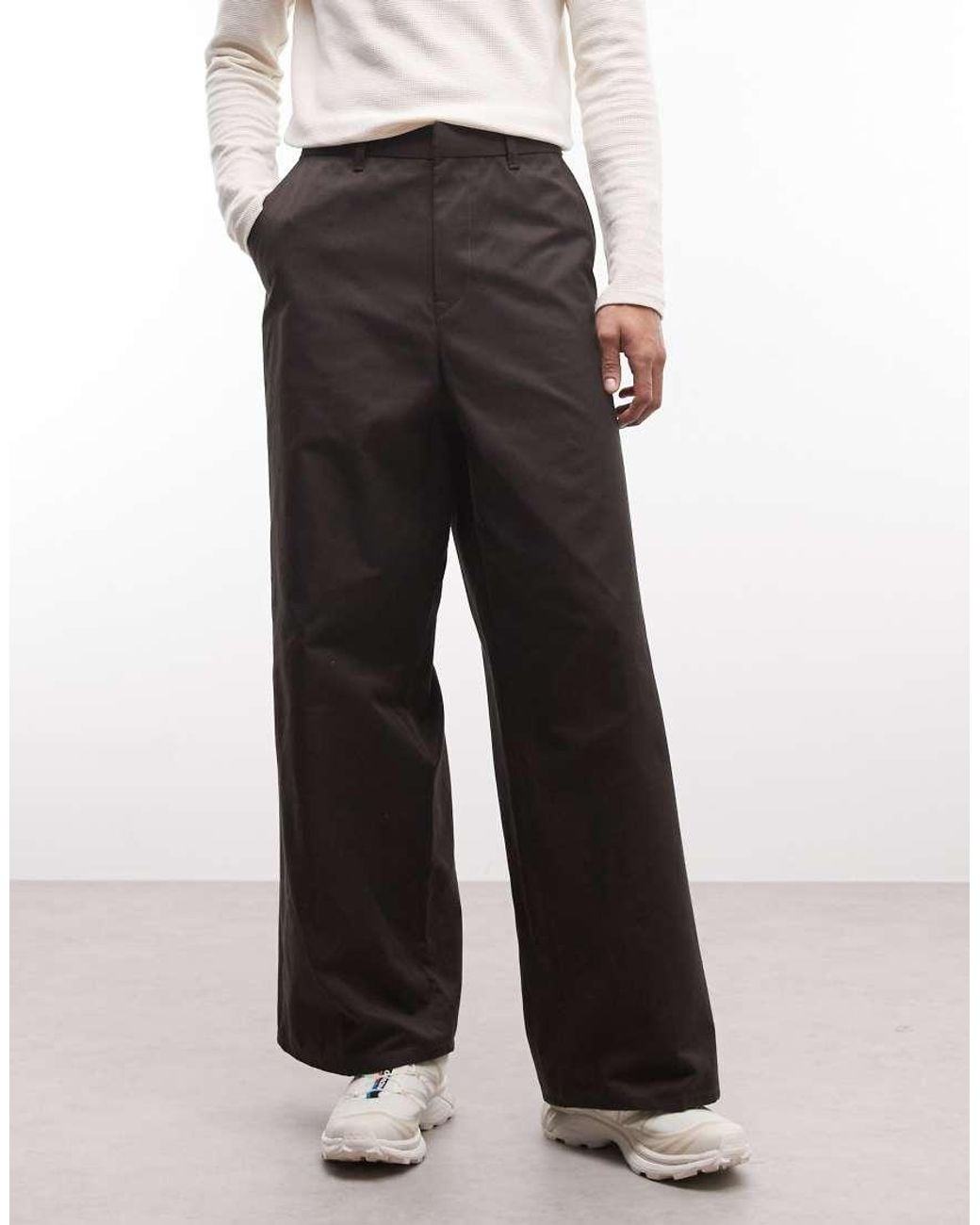 Weekday White Loose Fit Chino Trousers for men