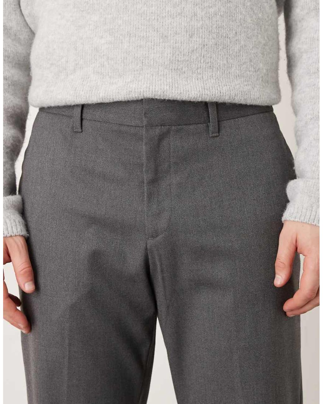 Mango Gray Classic Tailored Trouser for men