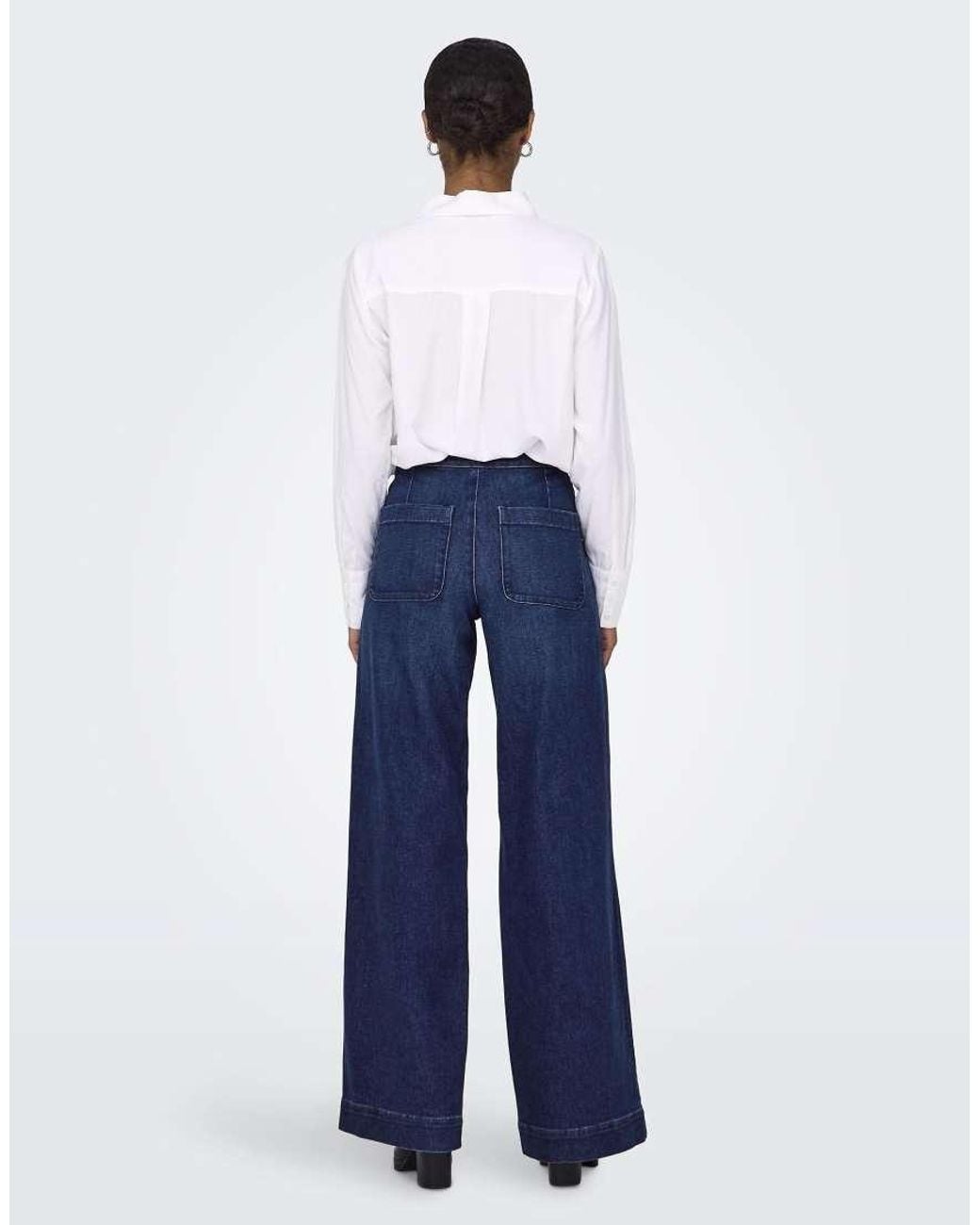 ONLY Blue Wide-Fit Jeans