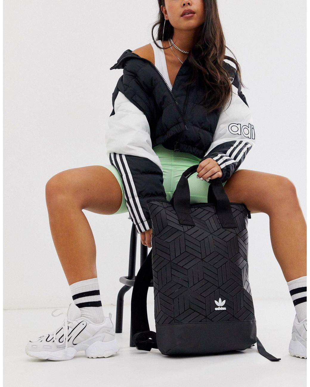 adidas Originals 3d Geometric Backpack in Black | Lyst Australia