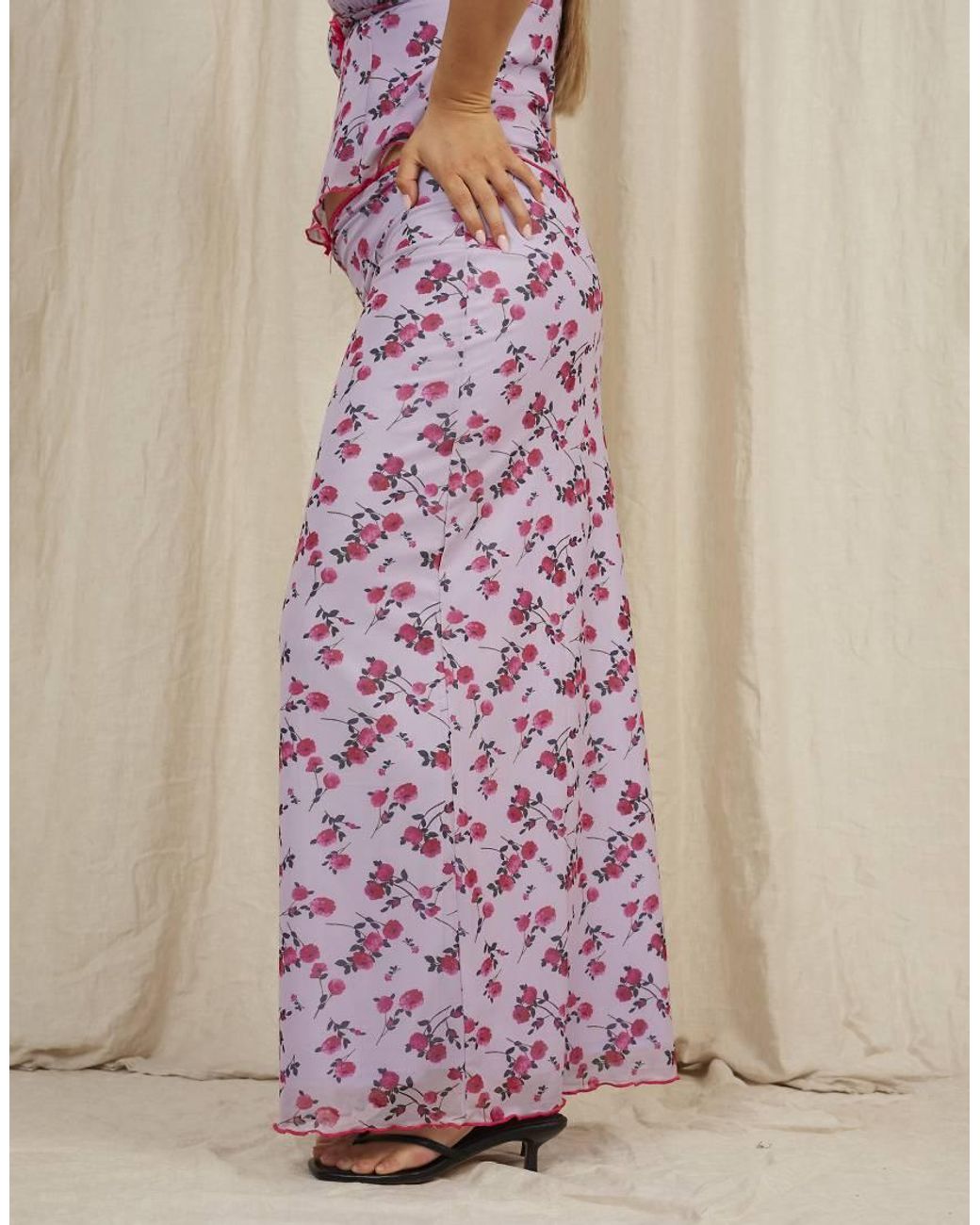 Going Somewhere Pink Mesh Stretch Maxi Skirt