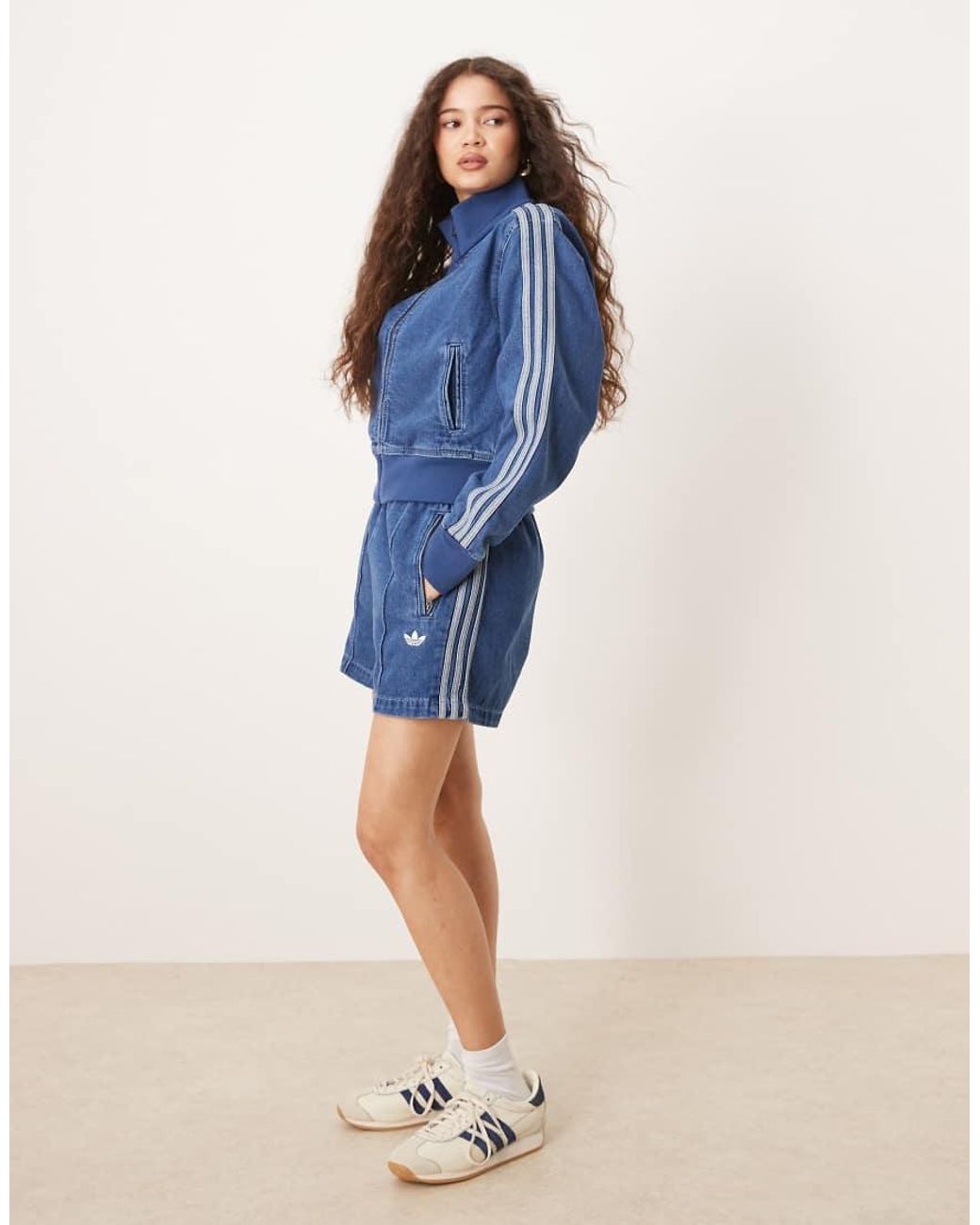 Adidas Originals Blue Denim Firebird Track Top