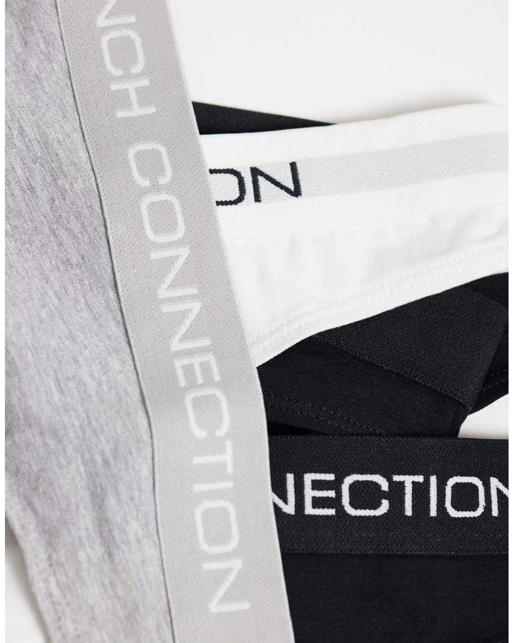 French Connection White 7 Pack Thongs