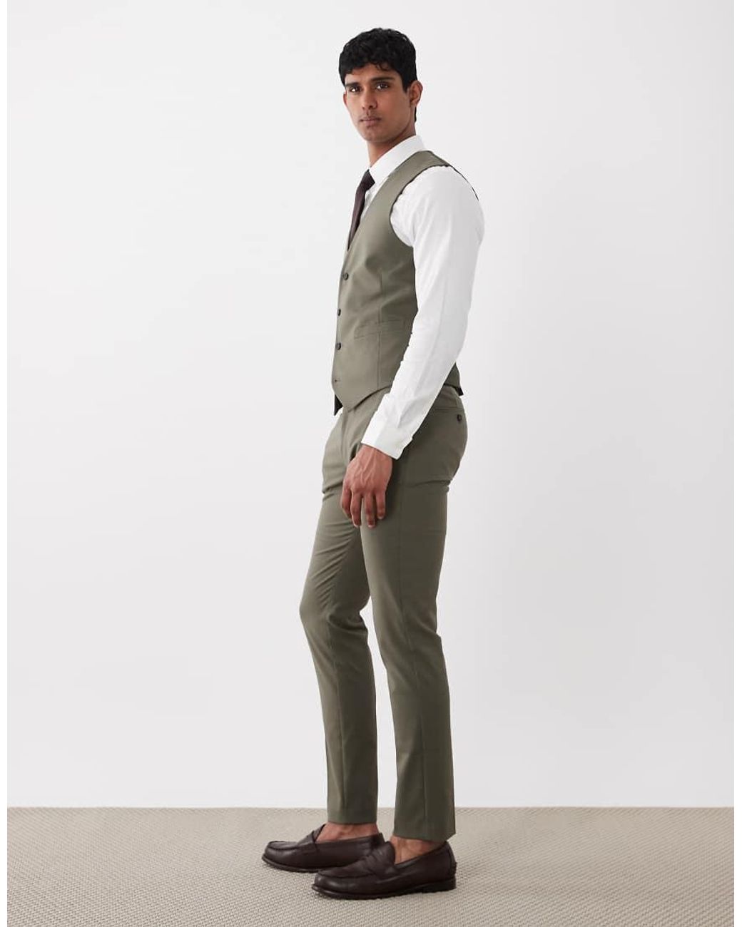 ASOS Green Skinny Suit Pants for men