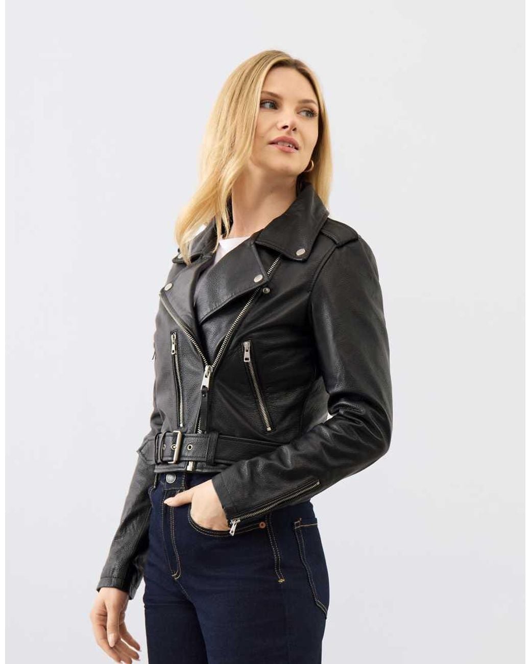 Bolongaro Trevor Black Real Leather Katie Biker