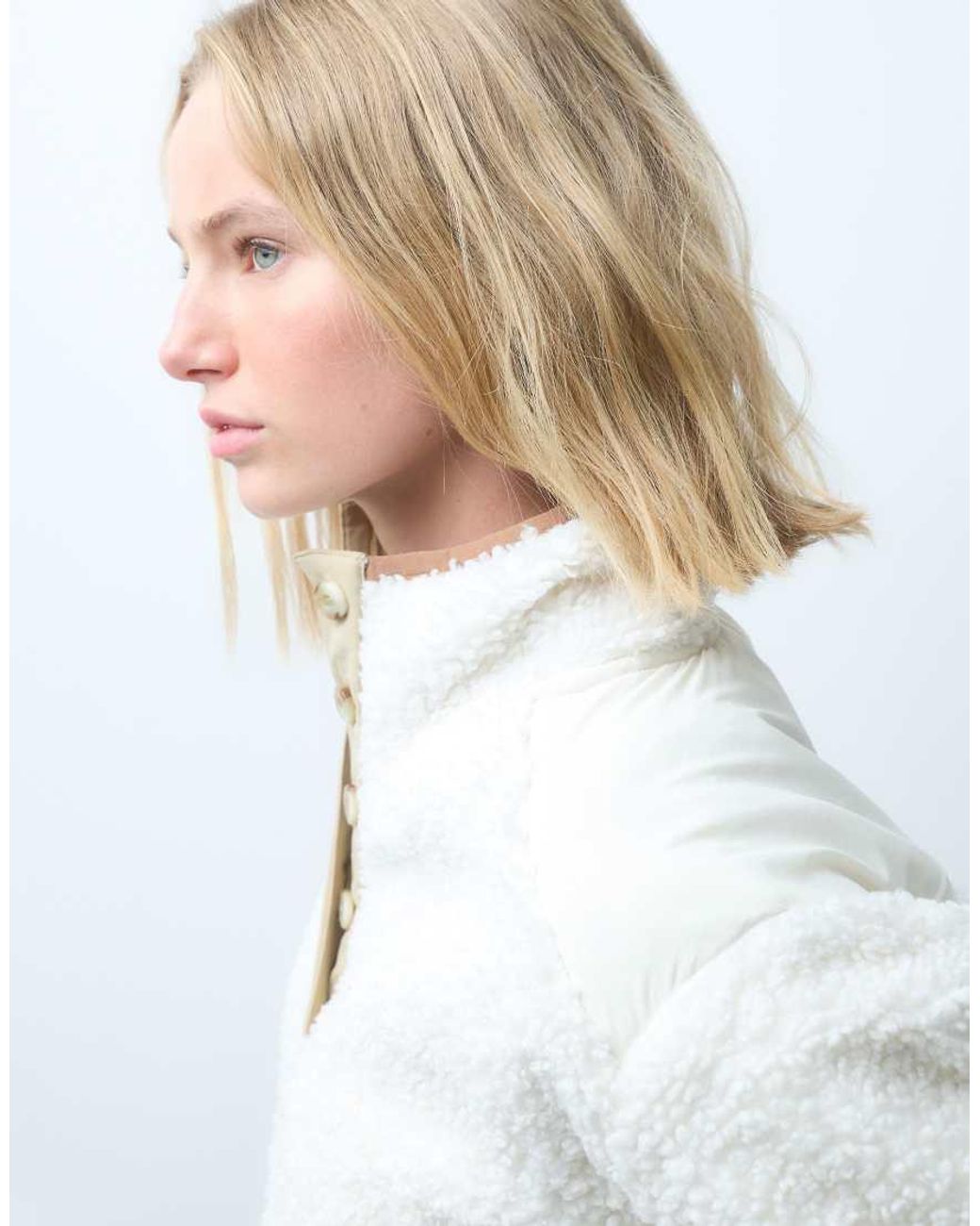 Levi's White Iris Pullover Sherpa Fleece