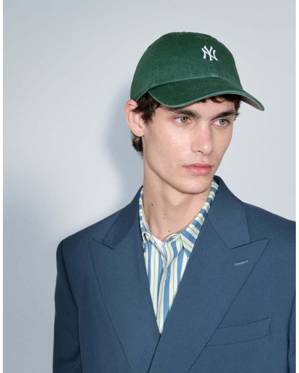'47 Blue Ny Yankees Base Runner Mini Logo Cap
