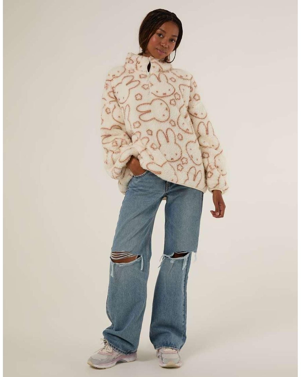 Skinnydip London Natural Miffy X Flower Fleece Jacket