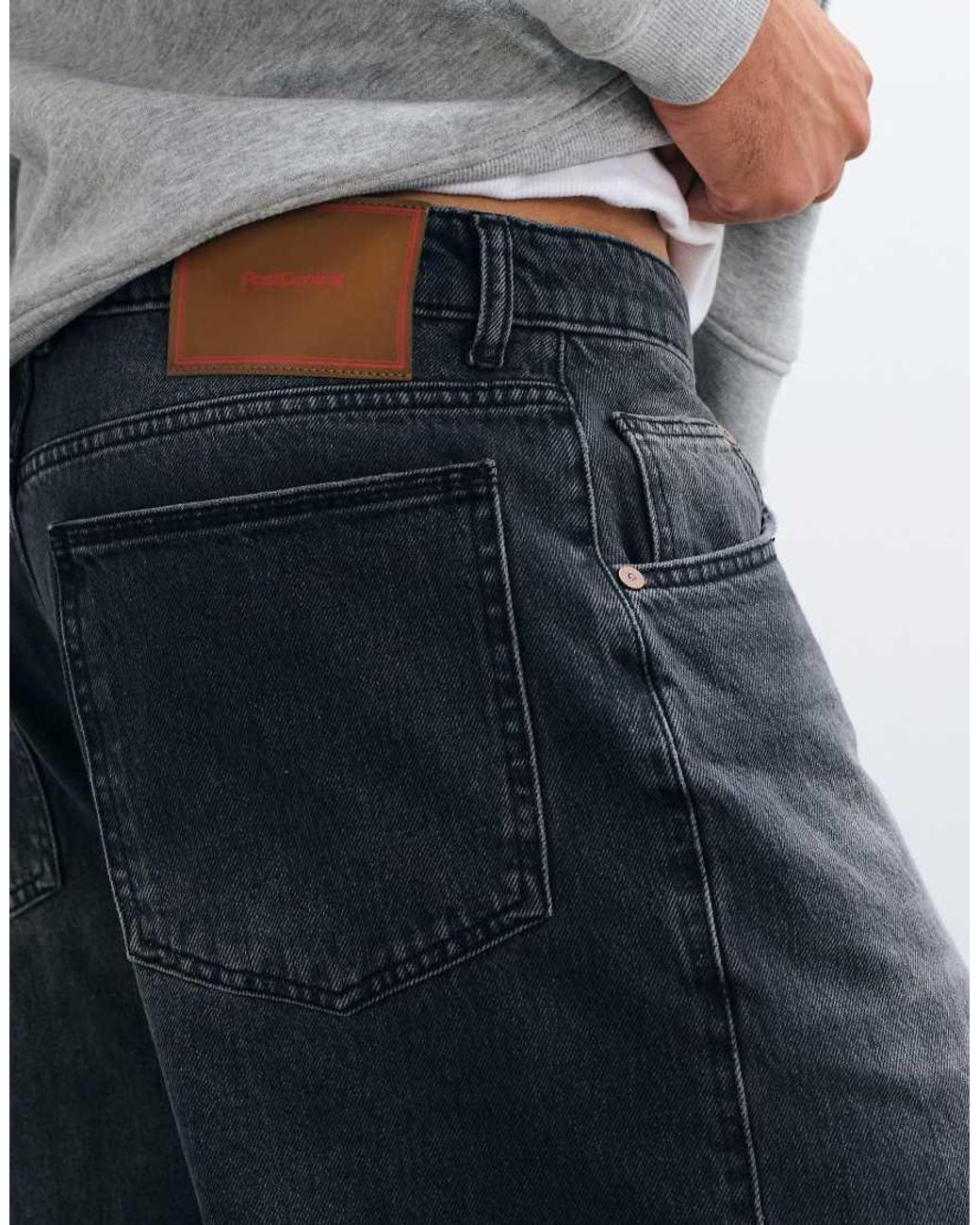 Bershka Black Super baggy Jeans for men