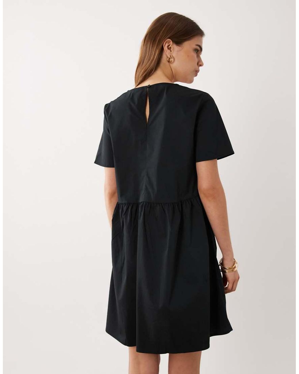 Jdy Black Short Sleeve Mini Dress