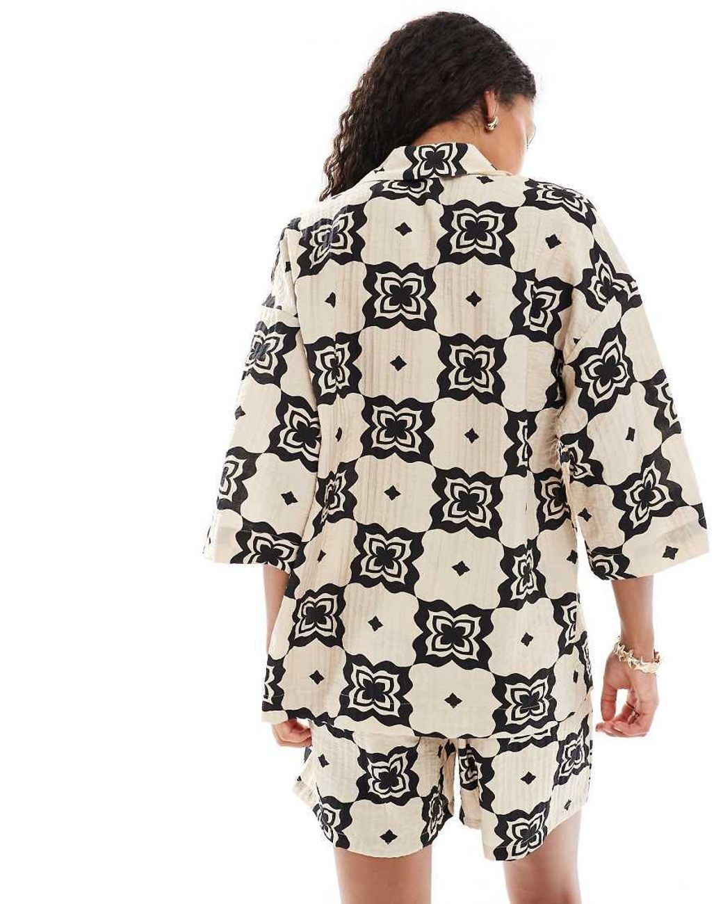 Object Oversized Overhemd in het White