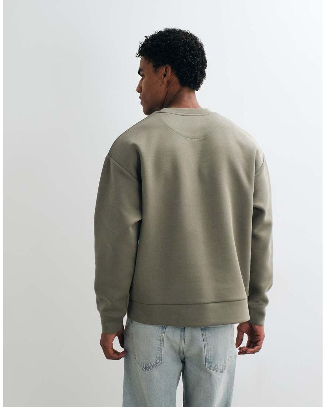Jack & Jones Green Oversized Heavy Weight Sweatshirt for men