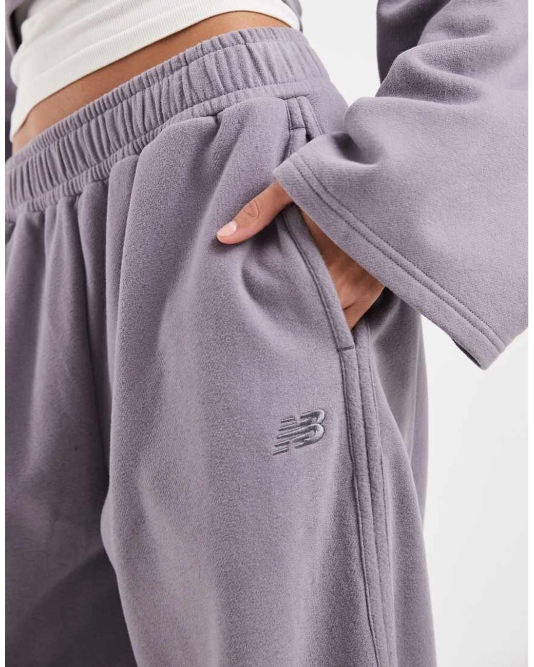 New Balance Purple Brushed Coastal Fleece Pant