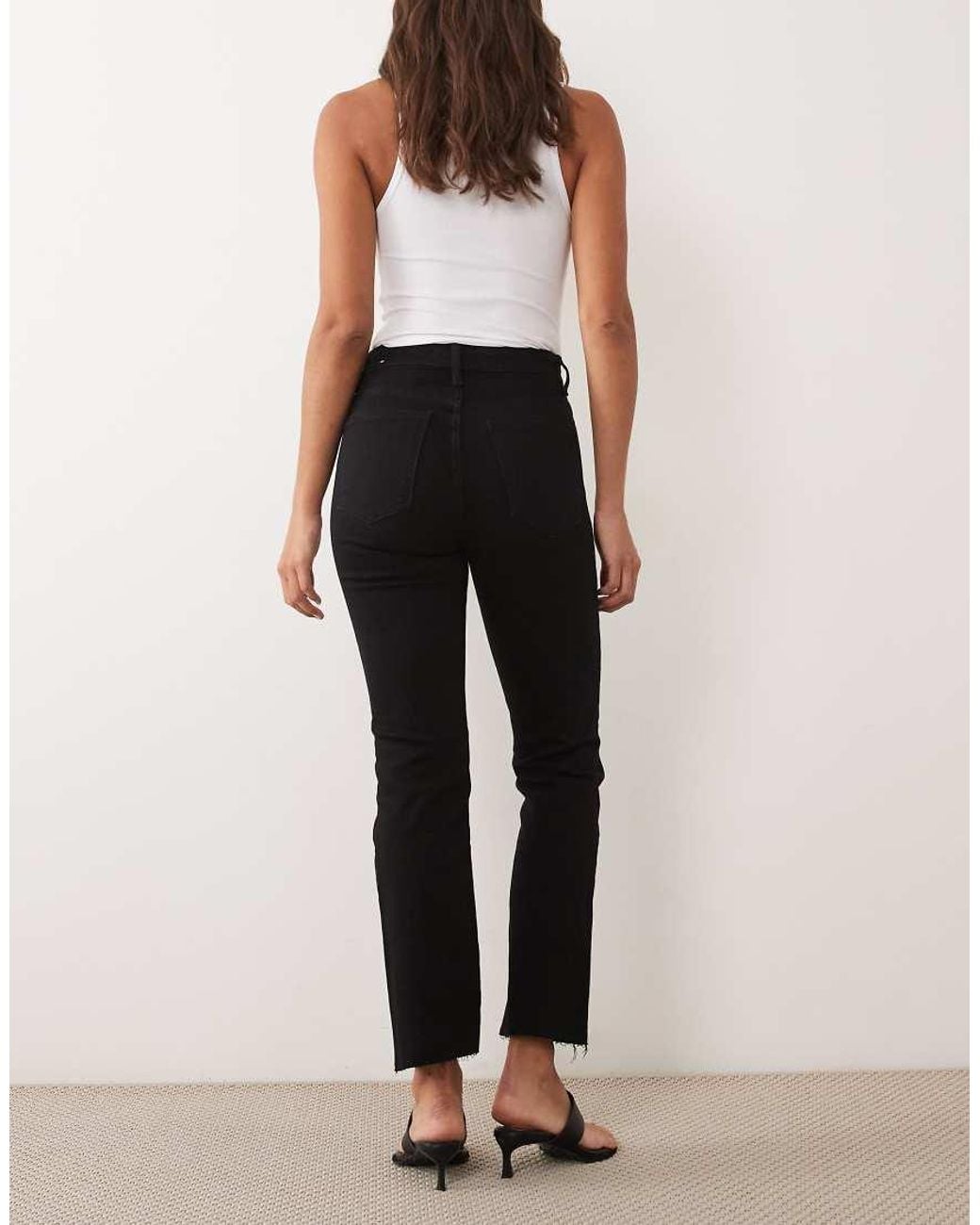 Mango Kickflare Jeans Met Wassing in het Natural