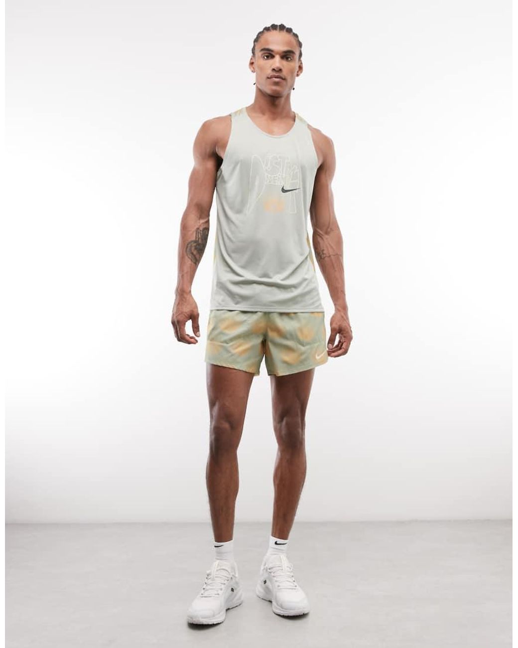 Nike Gray Stride Dri-fit Dream Print Vest for men