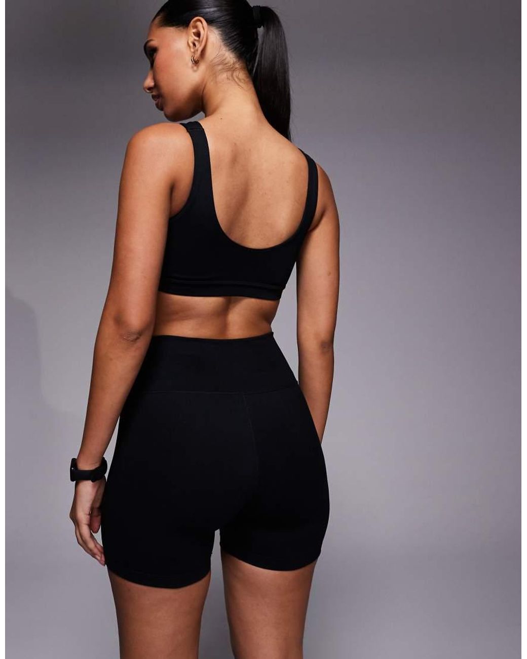 Nike Black One Dri-fit High-rise 5inch Seamless Short