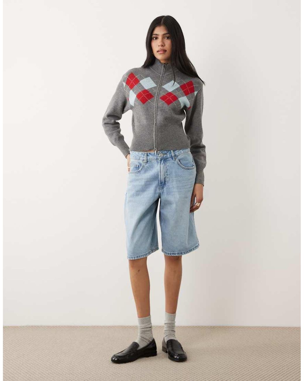Cotton On Gray Lotus Cinched Zip Knit