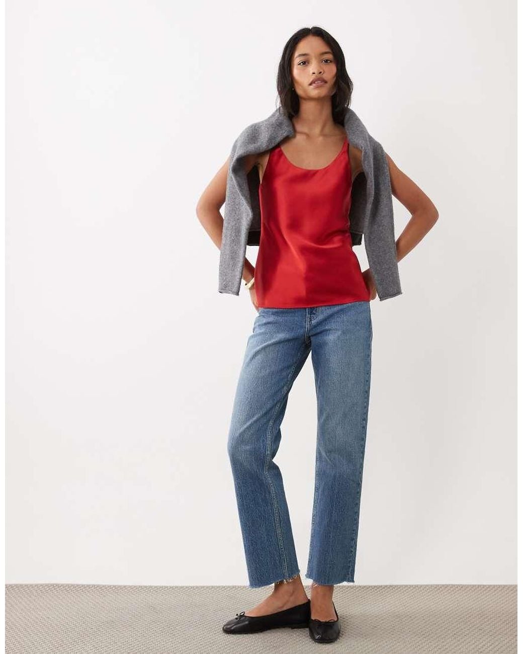 ASOS Red Scoop Neck Cami